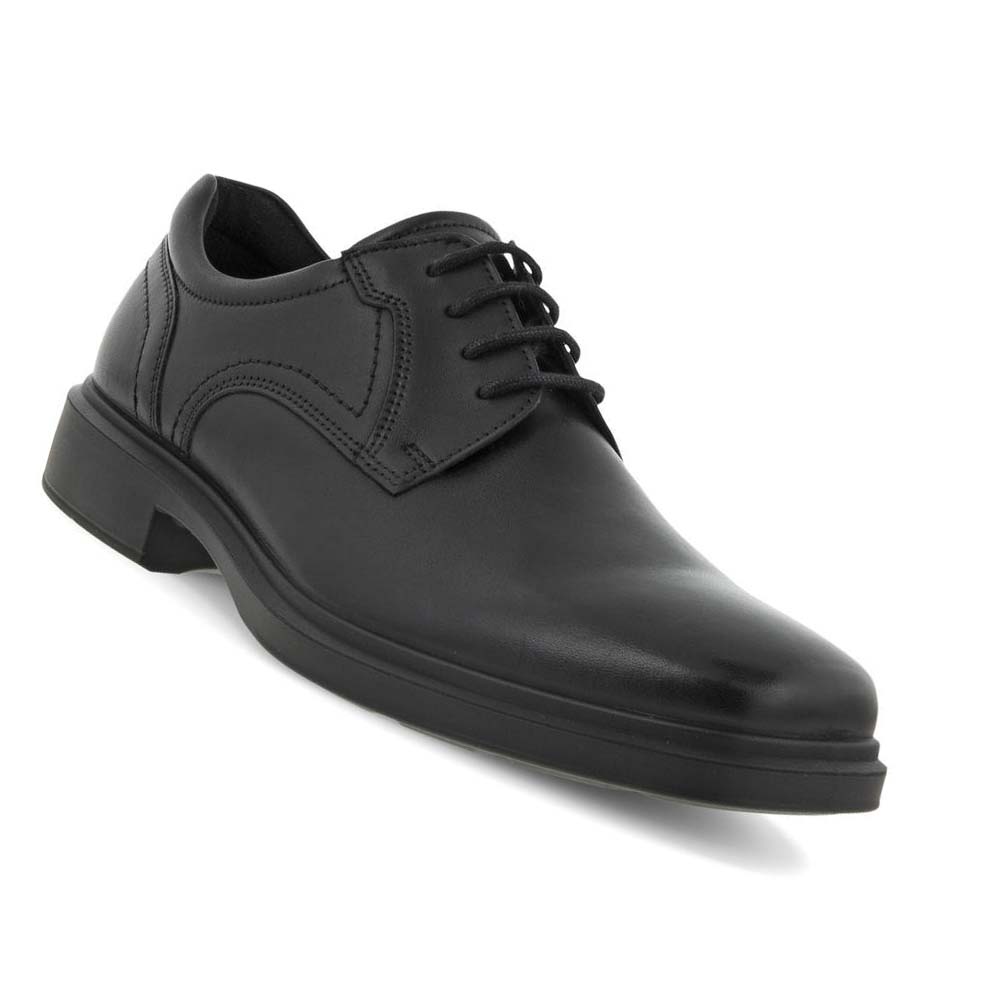 Férfi Ecco Helsinki 2.0 Plain Toe Tie Ruha Cipő Fekete | HU 516JPQ